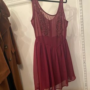 Burgundy dress